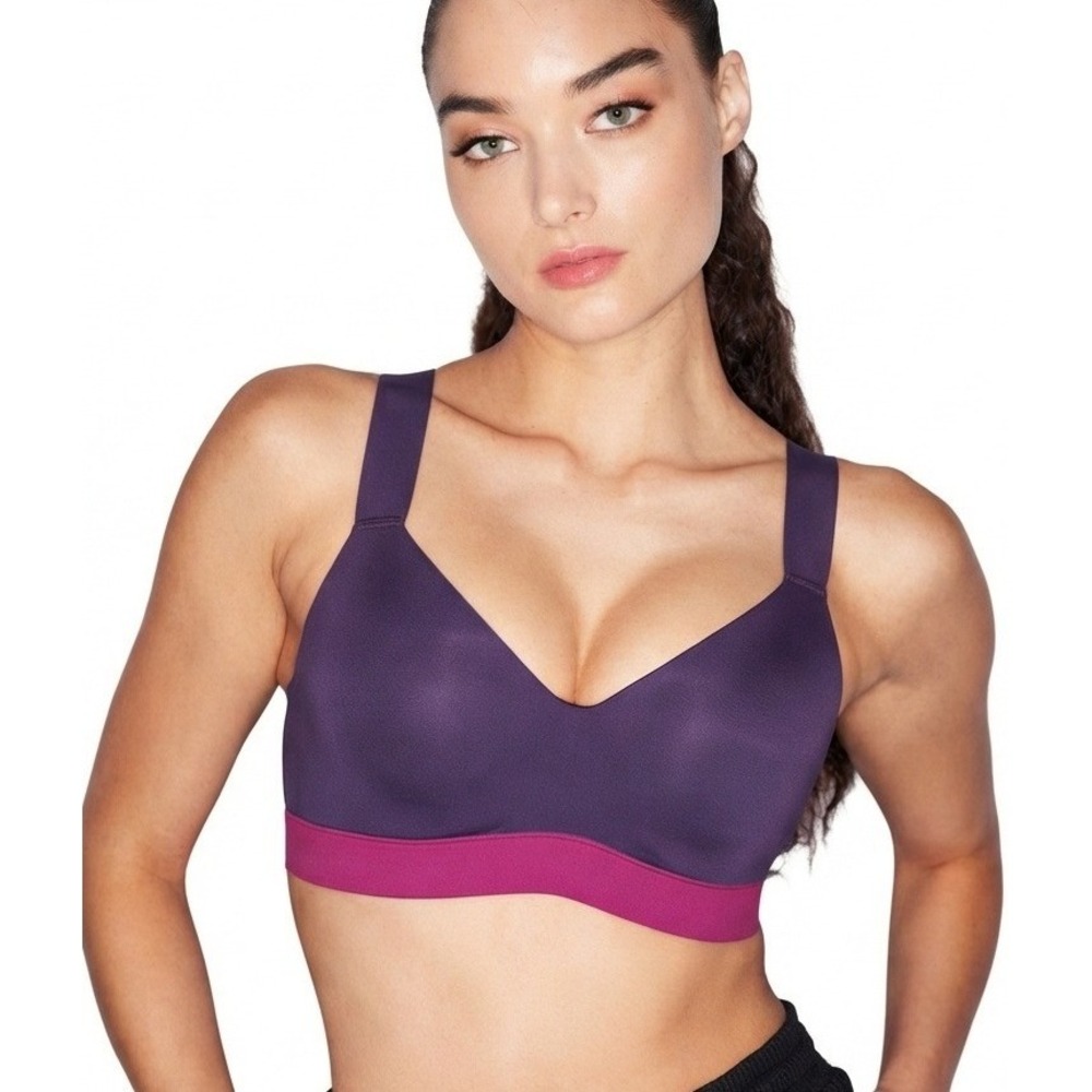 Natori Women's Dynamic Convertible Contour Sports Bra Size 36DD Purple Pink Good